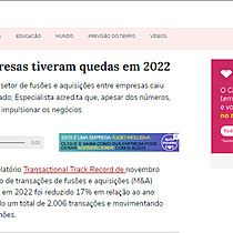 Compras de empresas tiveram quedas em 2022